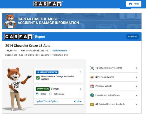 2014 Chevrolet Cruze 1LS — photo 2
